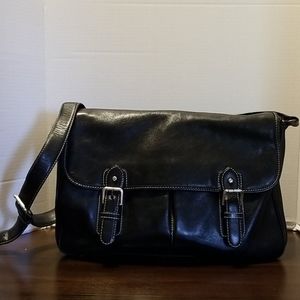 Adrienne Vittadini Black Leather Bag